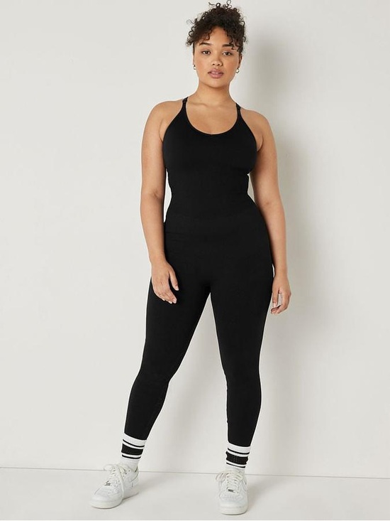 PINK Victoria's Secret Pants - Victoria's Secret PINK Active Seamless Workout Jumpsuit Black Size Medium